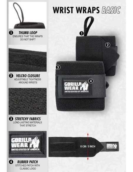 Wrist Wraps BASIC - Black/Red