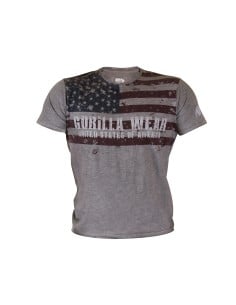 USA FLAG T-SHIRT Grey
