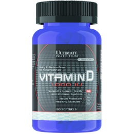 Vitamin D 1000 IU 60 Softgels Ultimate Nutrition D3