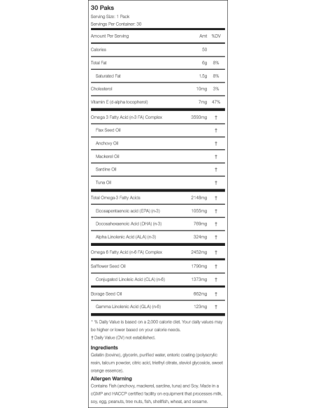 Advanced Omega-3 & EFAS 30 Paks