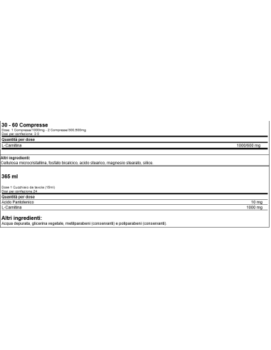 L-Carnitine 1000 mg 30 tab