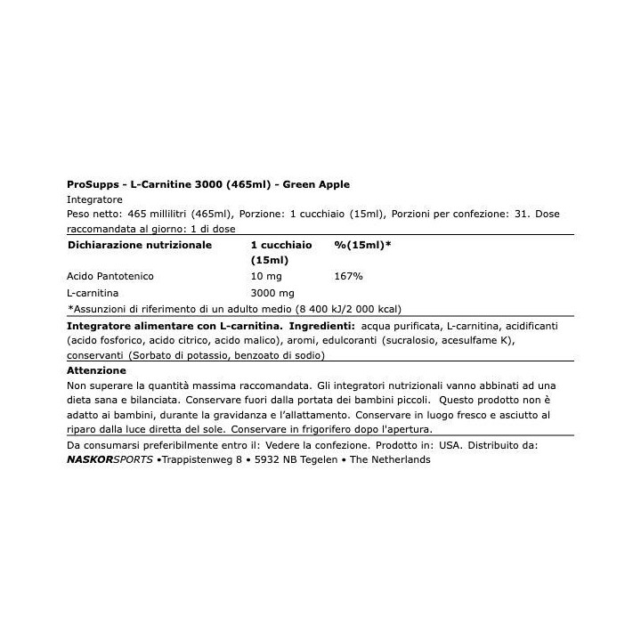 ProSupps L-Carnitine 3000 473 ml