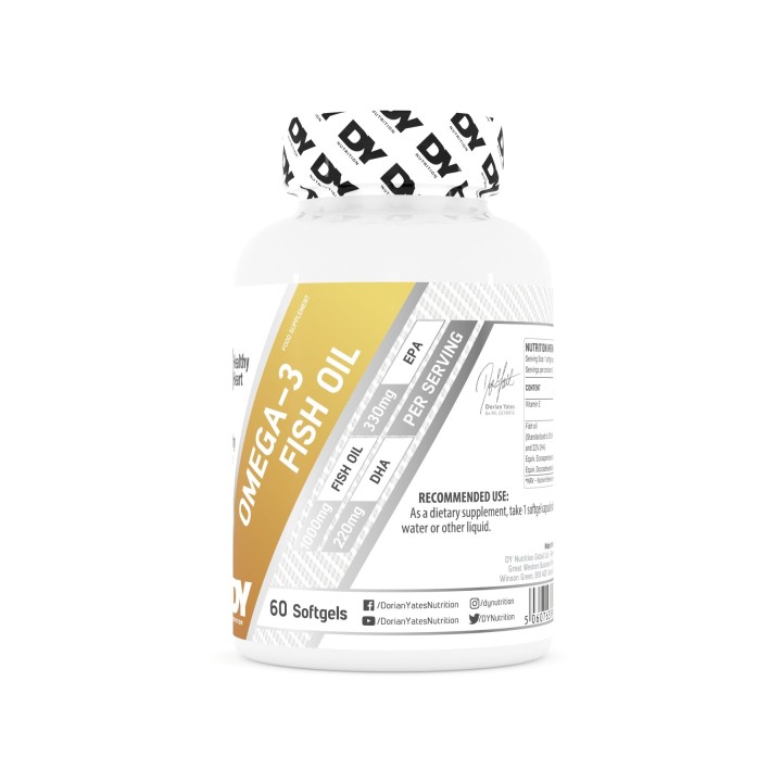 Dorian Yates Omega 3 Fish Oil 60 softgels