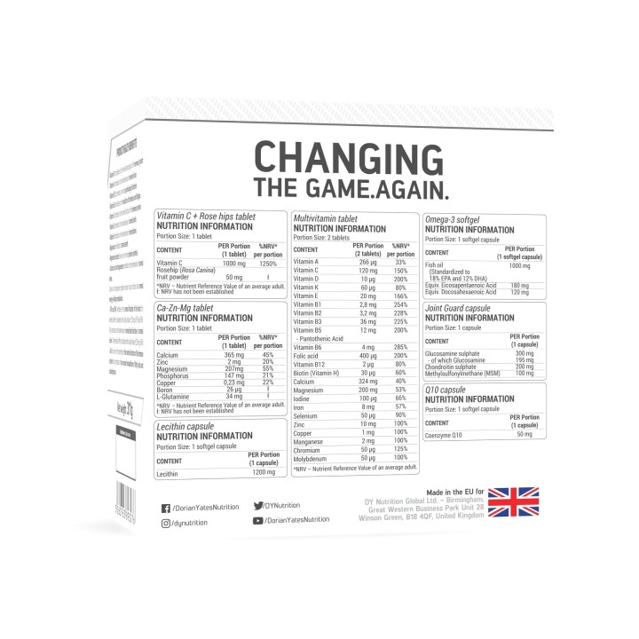 Dorian Yates HIT Pack Complex 30 x 8 pcs