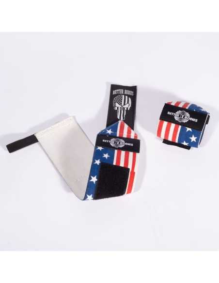 USA Flag Wrist Wraps,Red/White/Blue
