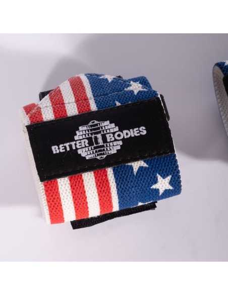 USA Flag Wrist Wraps,Red/White/Blue