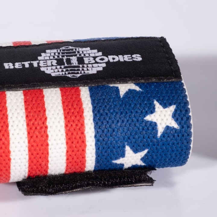 Better Bodies USA Flag Wrist Wraps,Red/White/Blue