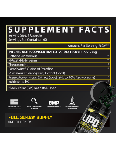 Lipo 6 Black Intense Ultra Concentrate USA 60 Caps