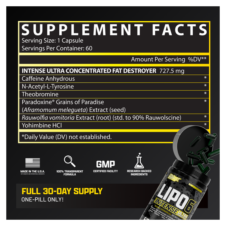 Lipo 6 Black Intense 60 Caps Nutrex Research