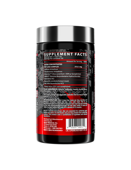 Lipo 6 Black Ultra Concentrate 60 Liquid Caps USA