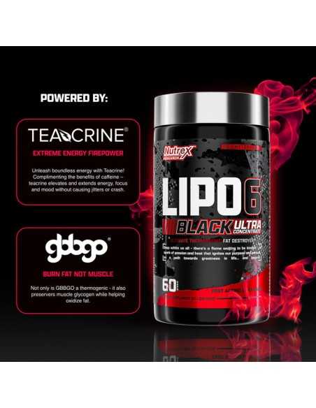 Lipo 6 Black Ultra Concentrate 60 Liquid Caps USA