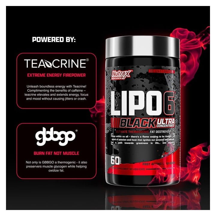 Lipo 6 Black Ultra Concentrate 60 Liquid Caps Nutrex USA