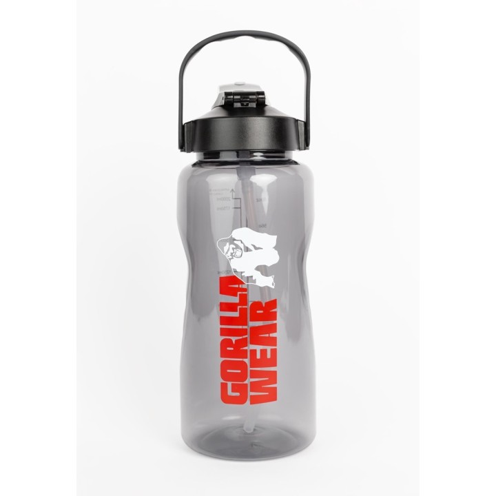 Gorilla Wear Water Bottle With Sleeve 2L - Black