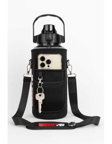 Water Bottle With Sleeve 2L - Black