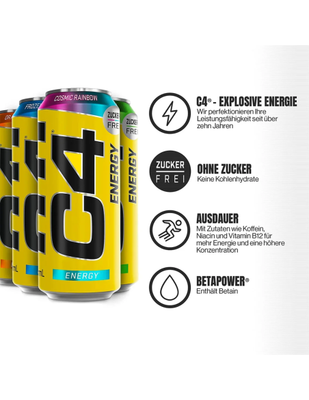 C4 Explosive Energy Drink 12 x 500 ml