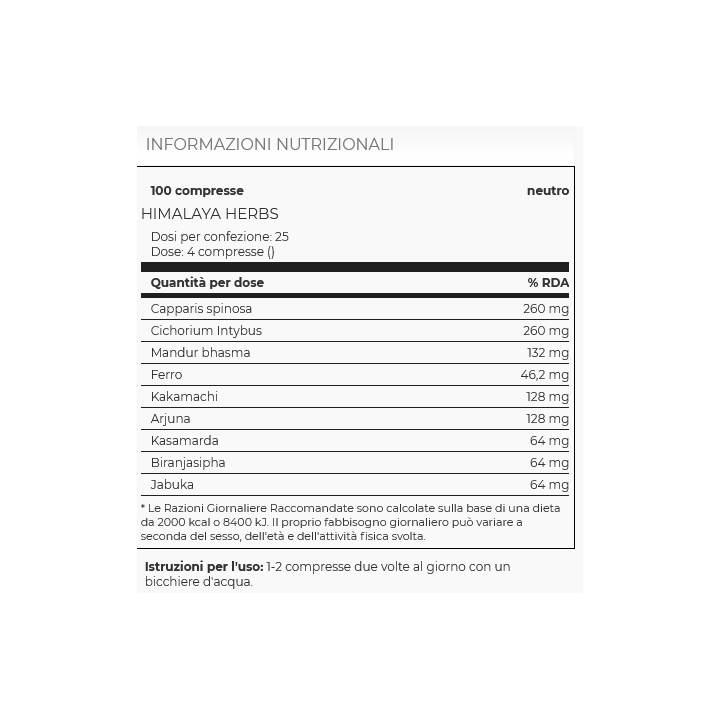 Liv.52 100 compresse Himalaya: formula erbale ayurvedica
