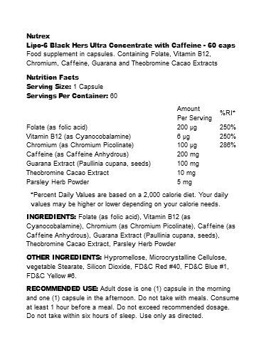 Lipo 6 Black Hers Ultra Concentrate with...