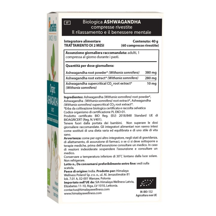 Himalaya Organic Ashwagandha 60 caps