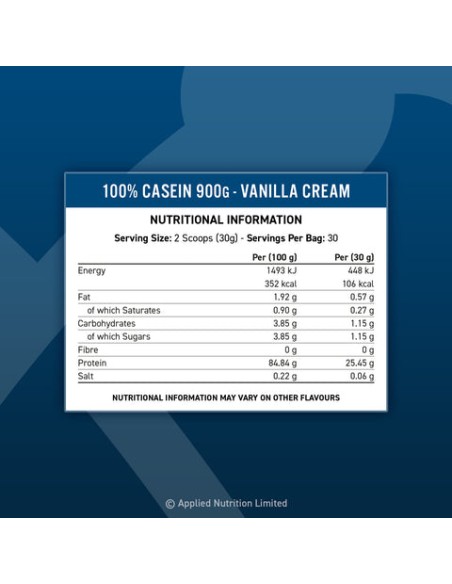 100% Casein Protein 900 gr