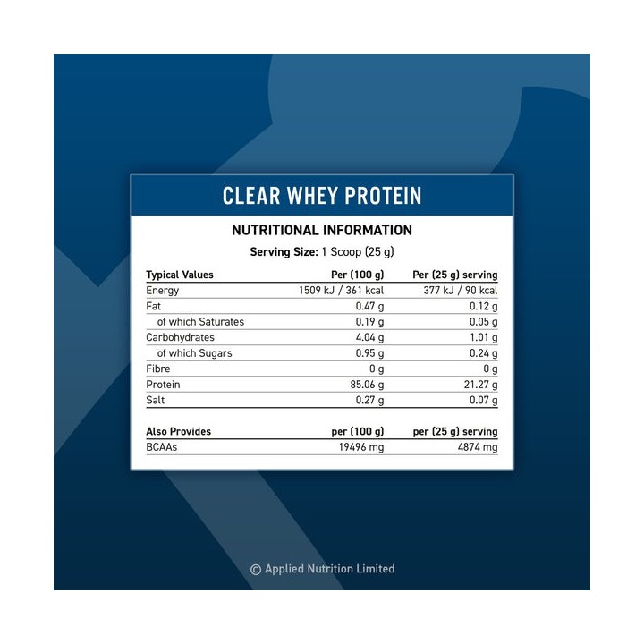 Applied Nutrition Clear Whey Protein 875 gr
