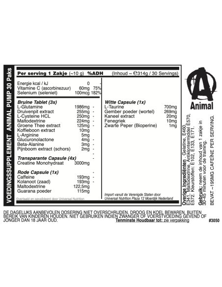 Animal Pump 30 Pack