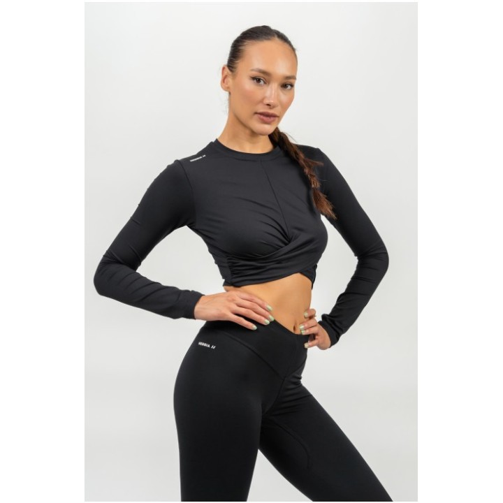 Nebbia Cropped Long Sleeve Top ELEVATED