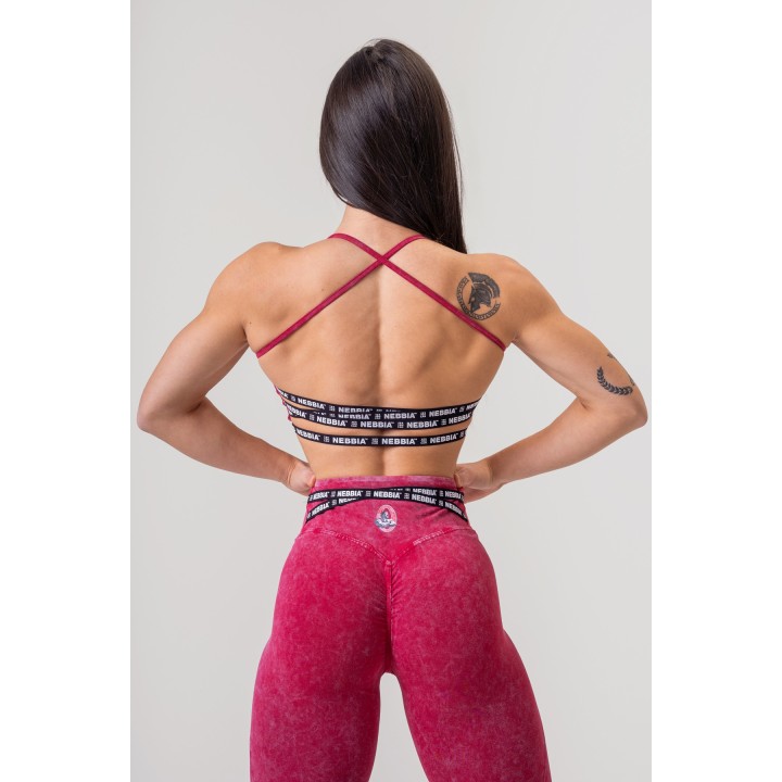 Reggiseno sportivo effetto lavato donna Nebbia Legacy