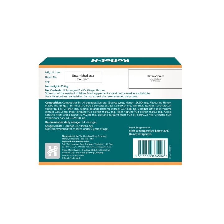 Himalaya Koflet-H 12 pastiglie