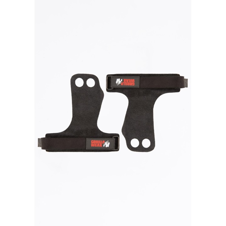 Gorilla Wear 2-Hole Leather Lifting Grips
