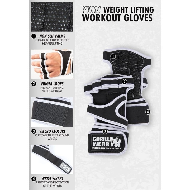 Gorilla Wear Yuma Weight Lifting Workout Gloves