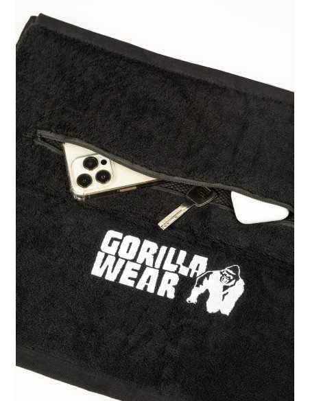 Zip Pocket Gym Towel - Black