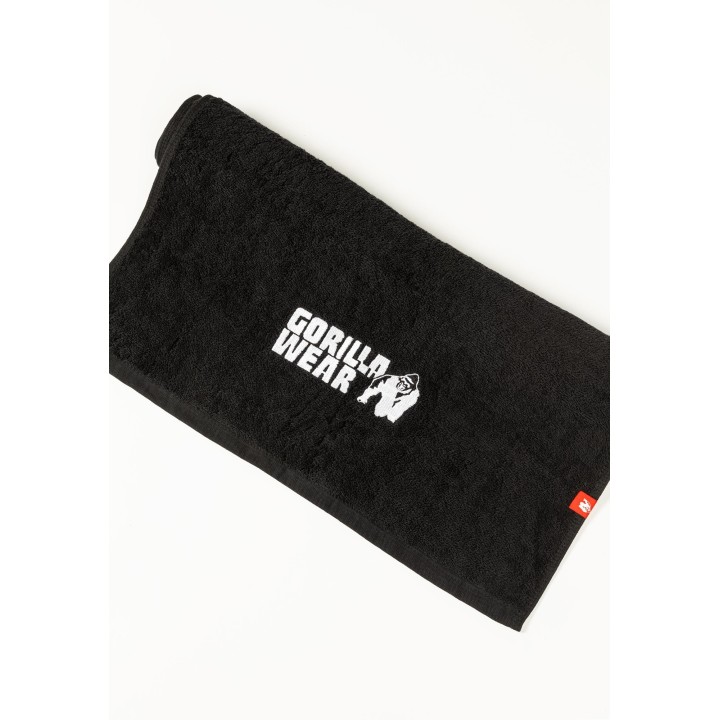 Gorilla Wear Zip Pocket Gym Towel - Black