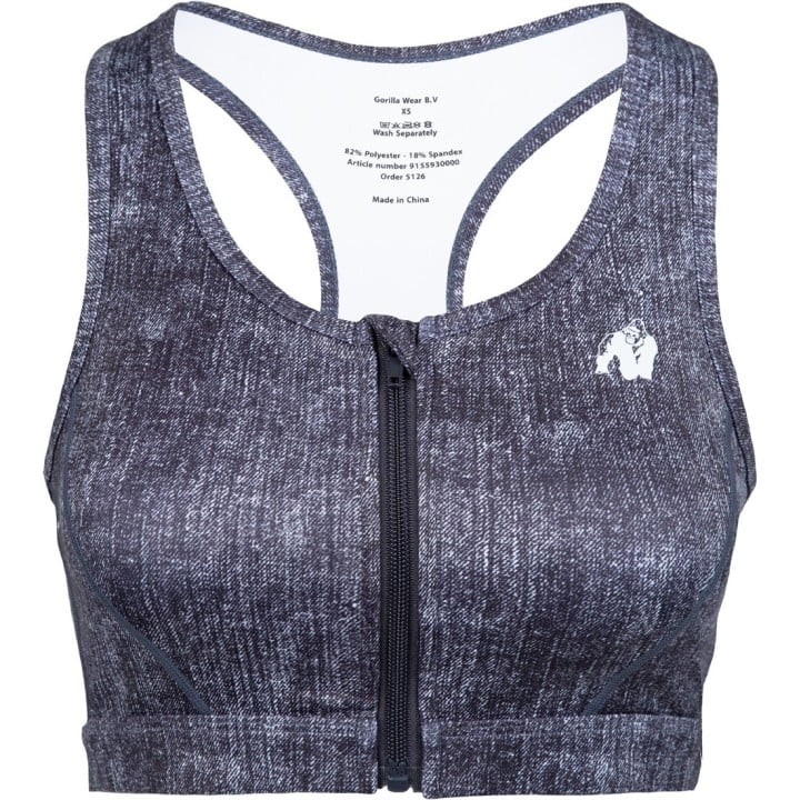 Gorilla Wear Camilla Zip-Front Sports Bra