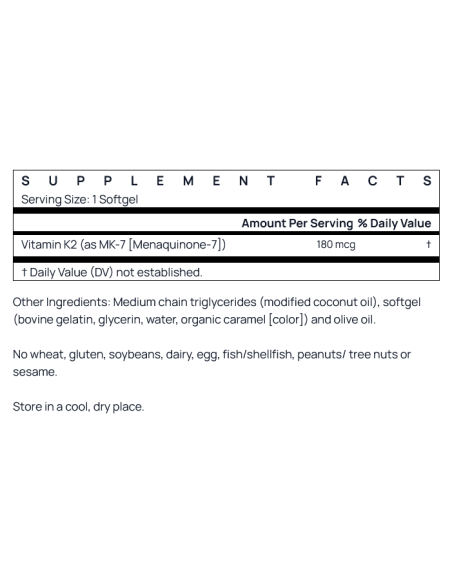 MK-7 180 mcg 30 softgels