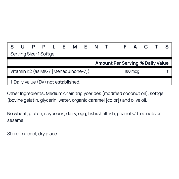 Jarrow Formulas MK-7 180 mcg 30 softgels