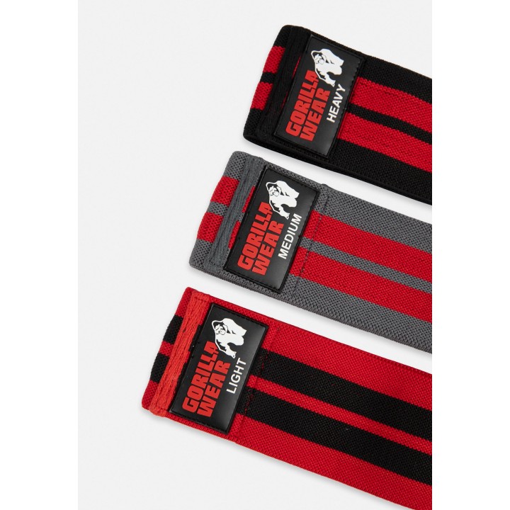 Gorilla Wear Glute Bands 3-Pack - Black/Red/Gray
