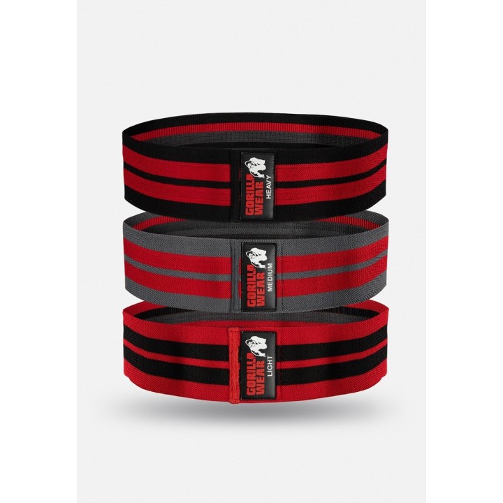 Gorilla Wear Glute Bands 3-Pack - Black/Red/Gray