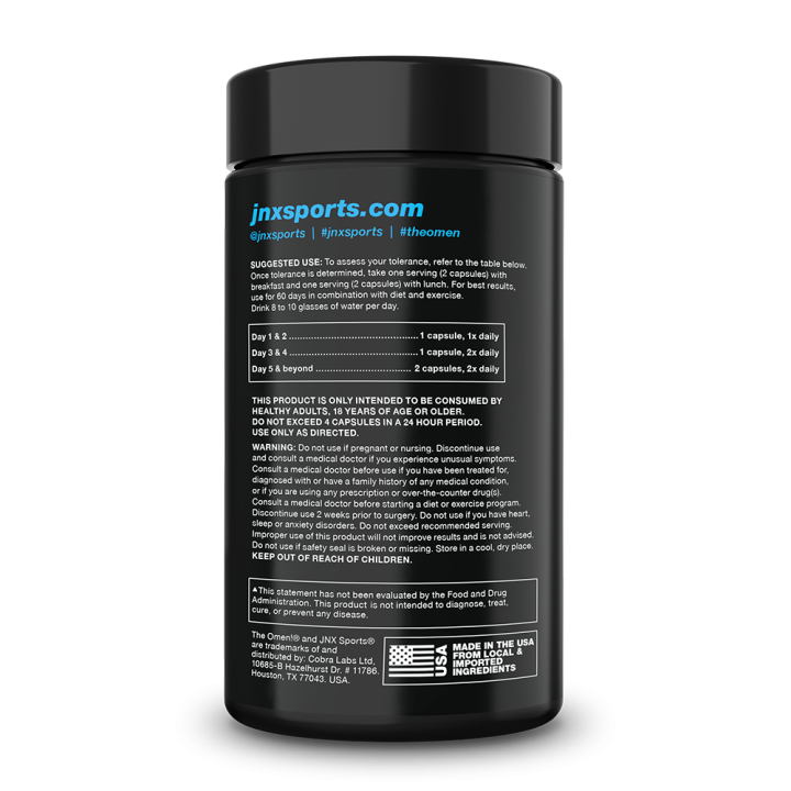 JNX Sports The Omen! Non-Stimulant 100 vcaps