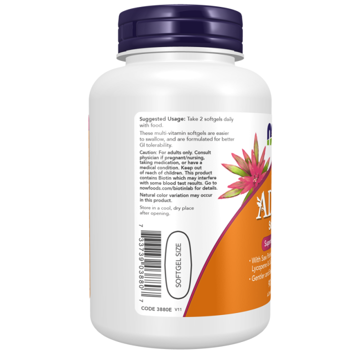 ADAM Men's Multivitamin NOW Foods 180 Softgels
