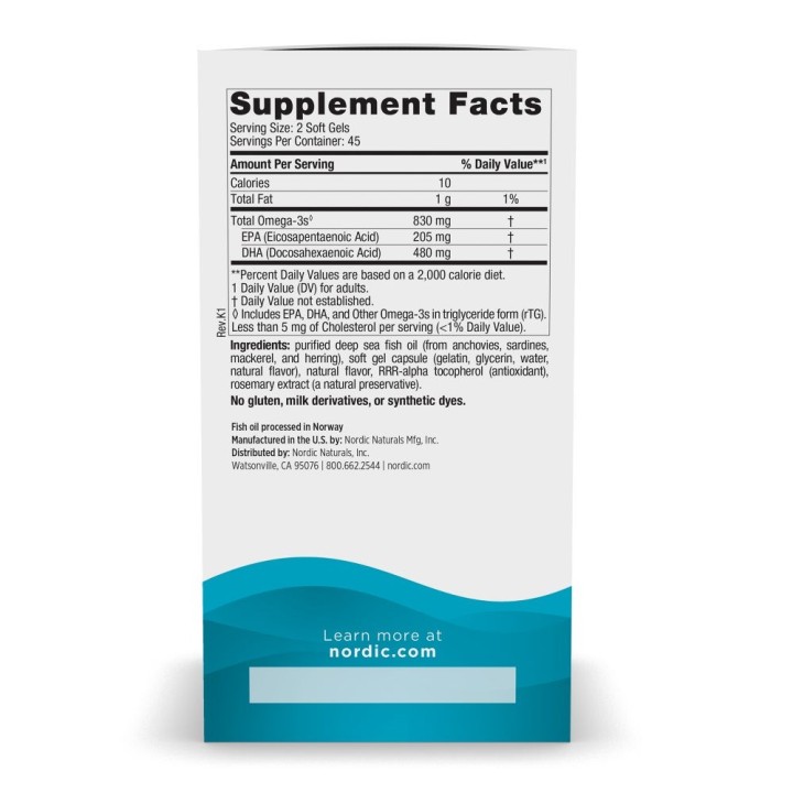 Nordic Naturals DHA 830 mg 90 softgels
