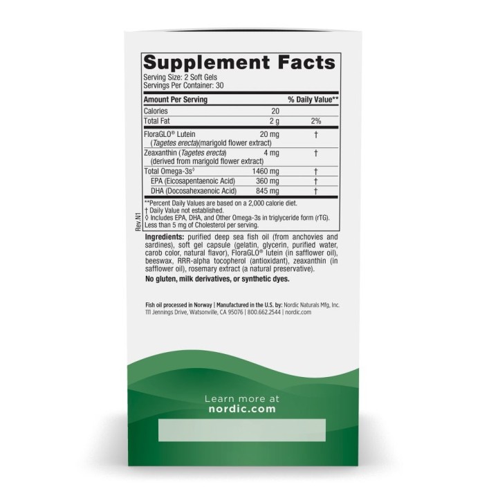 Nordic Naturals Vision Support 1460 mg 60 softgels