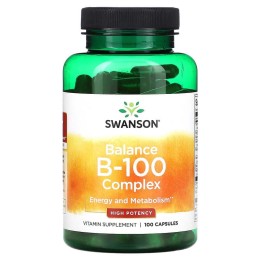 Balance B-100 Complex 100 Caps Swanson B-Vitamins