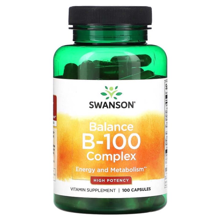 Balance B-100 Complex 100 Caps Swanson B-Vitamins