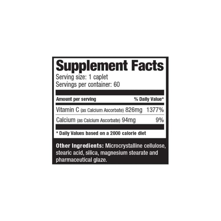 Vitamin C Plus Calcium 60 Caps Ultimate Nutrition
