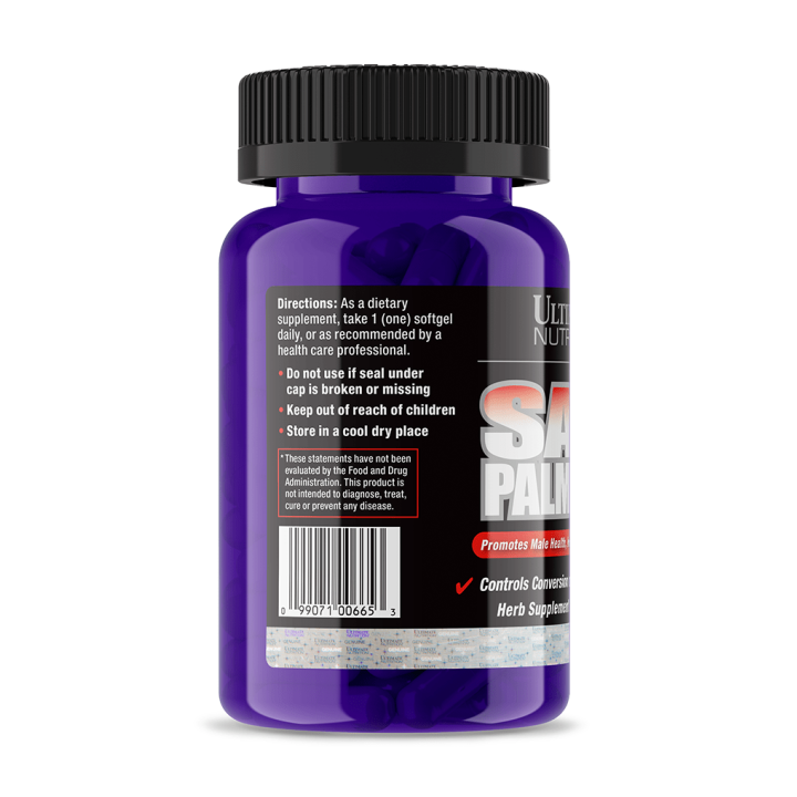 Saw Palmetto 100 Softgels Ultimate Nutrition Berry Extract
