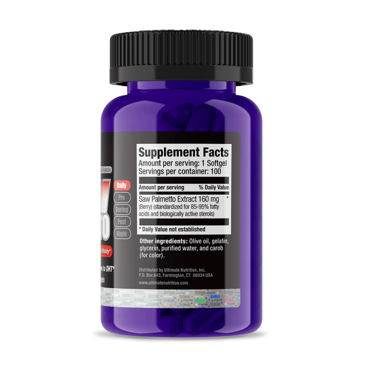 Saw Palmetto 100 Softgels Ultimate Nutrition Berry Extract