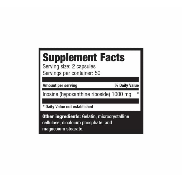 Pure Inosine 500 mg 100 Caps Ultimate Nutrition