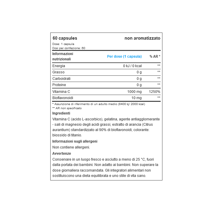 Allnutrition vitamin C with bioflavonoids 1000 mg 200 caps