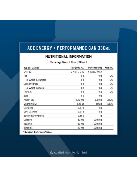 ABE Energy + Performance Cans 12x330 ml