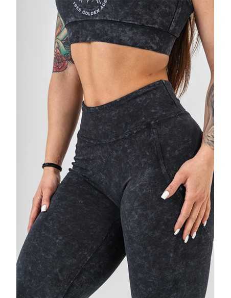 Washed High Waisted Leggings GYM WARRIOR